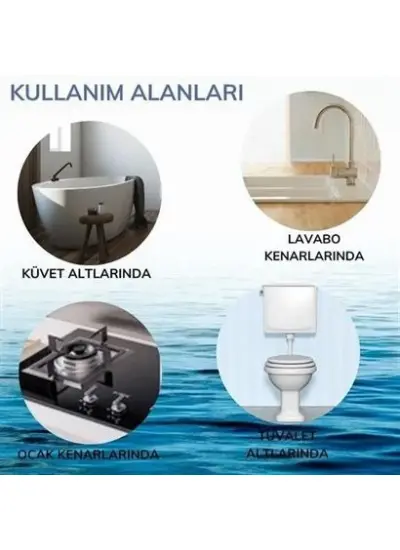 BUFFER® Su Sızdırmaz  Banyo Mutfak Lavabo Küvet İzolasyon Şerit Bant