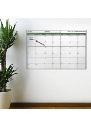 Gunkes® Manyetik Yapışkanlı Bir Aylık Program Planlayıcı Takvim 85x56 cm