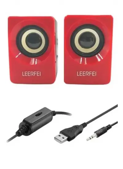 BUFFER® N62 1+1 Multimedia USB ve Jacklı Mini Hoparlör Yüksek Stereo Ses Sistemi