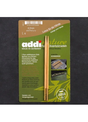 Addi Nature Olive Wood Click 4mm 13cm Misinalı Şiş