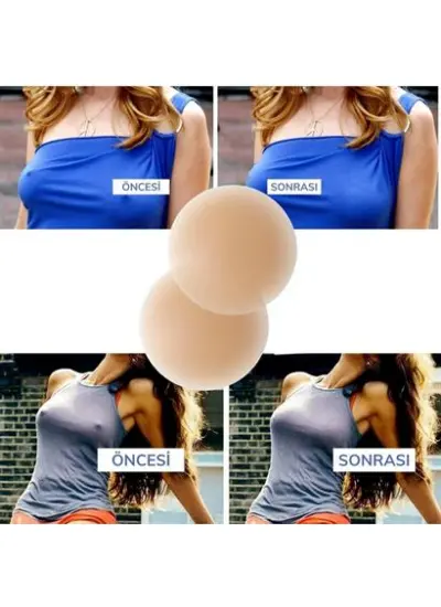 BUFFER® Silikon Göğüs Ucu Kapatıcı Gizleyici Bant Aparat  Nipple Pad