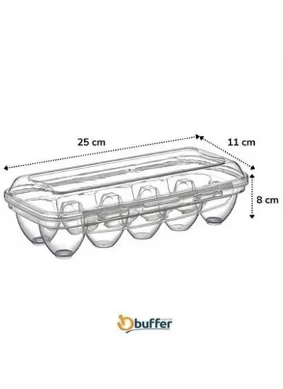 BUFFER® 10 Bölmeli Kilitli Kapaklı Yumurtalık Saklama Kutusu YU110