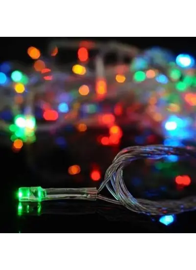 BUFFER® 10 Metre 100 Ledli 8 Fonksiyonlu Karışık Renkli RGB Led Lamba