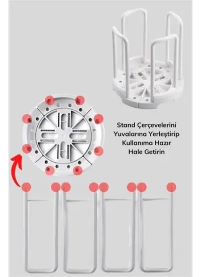 BUFFER® Tabak Bardak Kase Standı Bulaşık Kurutma Tutucu Mutfak Düzenleyici Organizatör