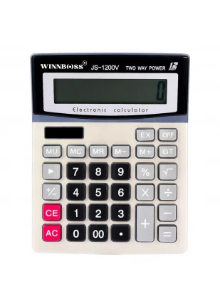 Gunkes® 12 Haneli Geniş LCD Ekran, Pilli Büyük Düğmeli Hesap Makinesi