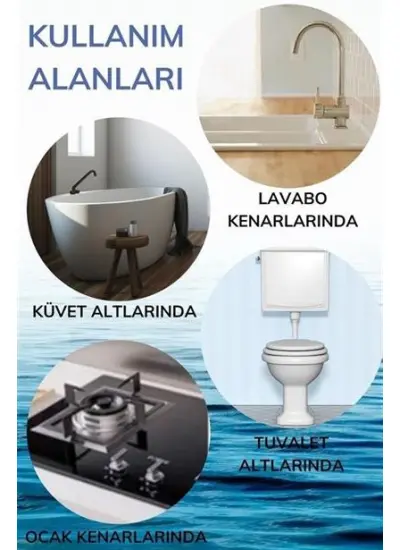 BUFFER® Su Sızdırmaz  Banyo Mutfak Lavabo Küvet İzolasyon Şerit Bant