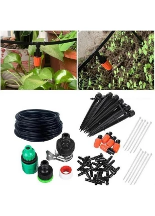 Gunkes® 10 Metre Bahçe Damlama Sulama Sistemi Seti Hortum ve Ek Parçaları