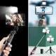 BUFFER® Kendiliğinden Işıklı Masaüstü Tripod Olabilen Telefon Tutuculu Kablosuz Kumandalı Selfie Çubuğu