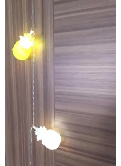 BUFFER® Karışık Renk Dekoratif Ananas Dolama 10’lu Şerit Led Işık Zinciri