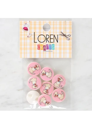 Loren Crafts 8'li Köpek Düğme - 1032
