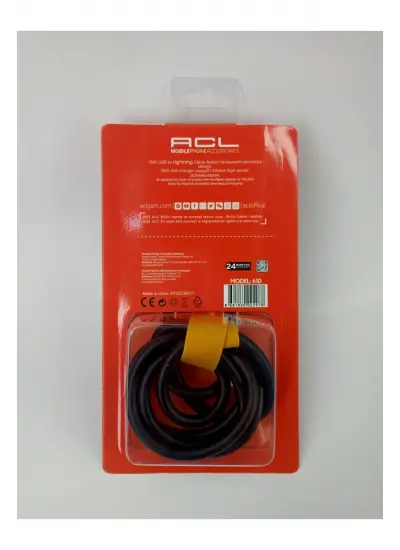 Acl 61D Pd 3A Çinko Alaşımlı Silikon Telli 1.2m Lightning Şarj Kablo Usb Kablo