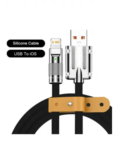 Acl 61D Pd 3A Çinko Alaşımlı Silikon Telli 1.2m Lightning Şarj Kablo Usb Kablo