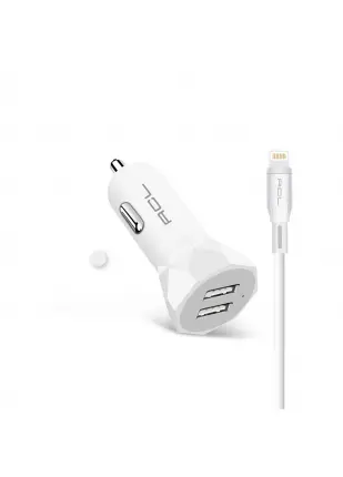 Acl AC-90 10w Lightning USB Kablolu 2.4A USBx2 Araç İçi Şarj Aleti