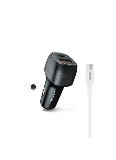 Acl Ac-92 Q.c 3.0 6 Amper Araç Içi Çakmaklık Type-c Kablolu Şarj Usb - Type-c