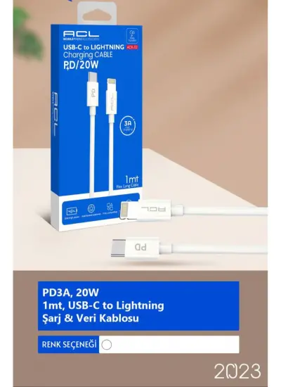 Acl Ack-52 PrimeCord PD Type-C to Lightning USB Şarj Kablosu