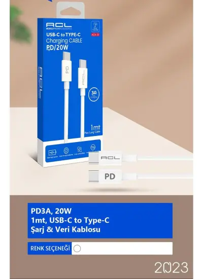 Acl Ack-53 PrimeCord PD Type-C to Type-C Usb Şarj Kablosu