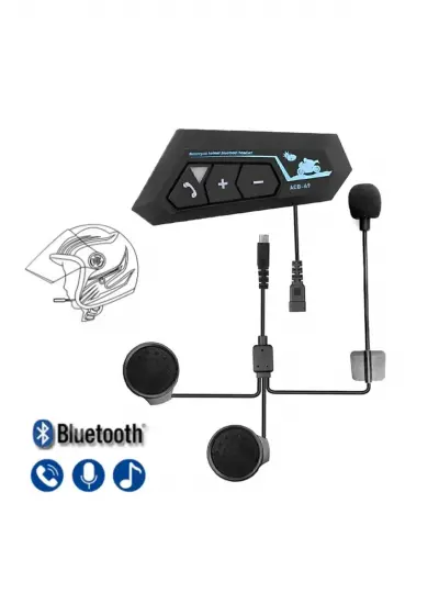 Acl Bluetooth 5.0 Motosiklet Mikrofonu uyumlu Kask İçin Kulaklık Bluetooth Interkom