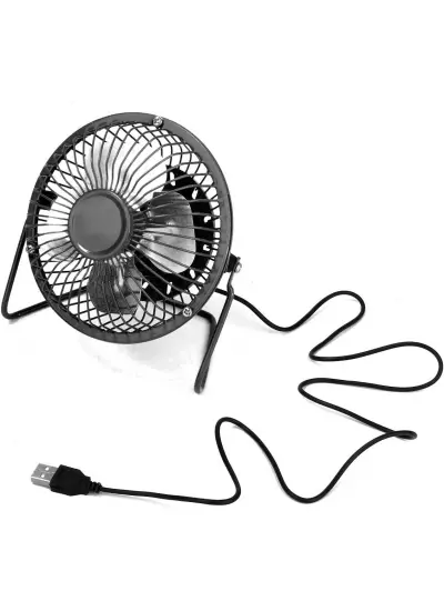 acl Açma/Kapama Anahtarlı 6 İnç USB Mini Metal Fan Masa Fanı