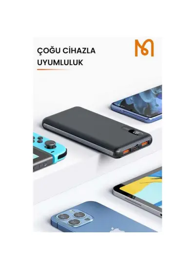 Mcdodo 10000mah Powerbank Led Ekranlı 10.000 Mah Taşınabilir Şarj Cihazı Siyah Mc-4422