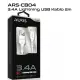 Auris CB04 3.4A Lightning  USB Kablo 2m Şarj ve Data Kablosu