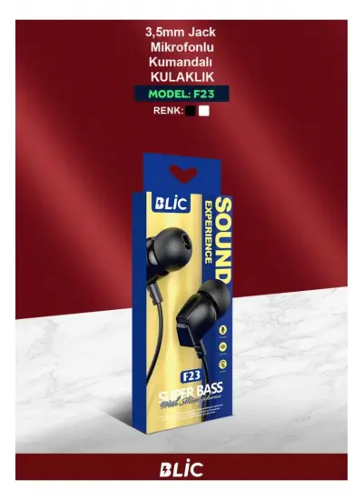 Blic F23 Mikrofonlu 3.5MM Jack Kulaklık