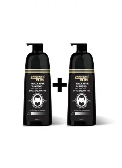 Softto Plus Black Hair Şampuan 350 Ml 2 Adet