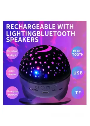 STAR LIGHT Disko Parti Bluetooth Hoparlör Yıldız Yansıtmalı Projeksiyon Speaker