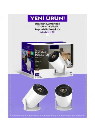 Auhma H02  720P HD Kaliteli Taşınabilir Projektör