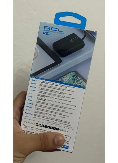 Acl PW-26 10.000 mAh 22.5W Hızlı Şarjlı Type-C Kablolu Mini Cep Powerbank