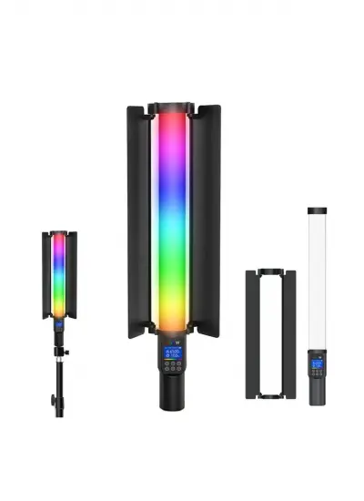 Blic Stick Rgb Led Işık Tripod Ayak Dahil Fotoğraf Video Çekimi Oled Ekran 12 Farklı Işık Kumandalı FL600 BJL-18