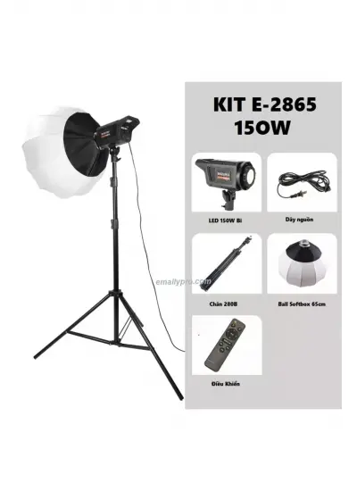 Blic Stüdyosu Fotoğraf Led Sürekli Video Işığı Lambası + 65cm Bowens Fener Tarzı Softbox + 210cm Tripod