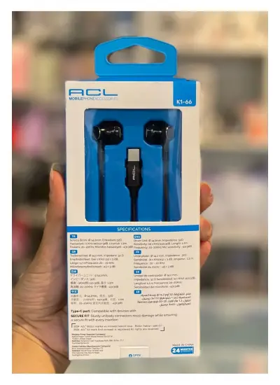 Acl K1-66 USB-C Girişli Mikrofonlu Kumandalı 1.2mt Kulaklık