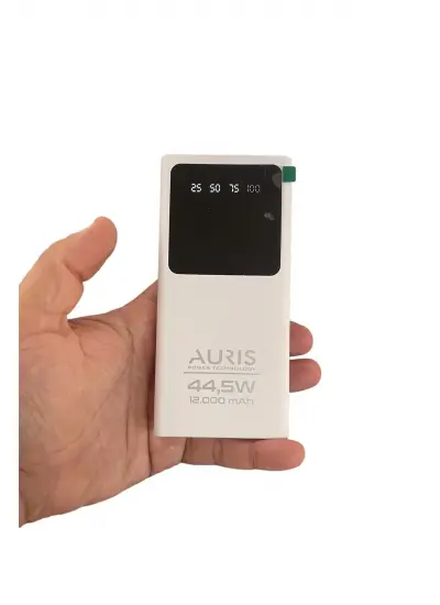 Aurıs Powerbank (siyah-beyaz) 12000mah 44,5w Powerbank Ars-k28