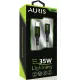 Auris CB65 35W Usb-C Lightning Kablo Braided