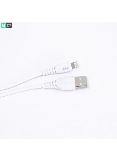 Dvip S01A 6A 67W USB A To Lightning 1 Metre Beyaz Data Ve Hızlı Şarj Kablosu