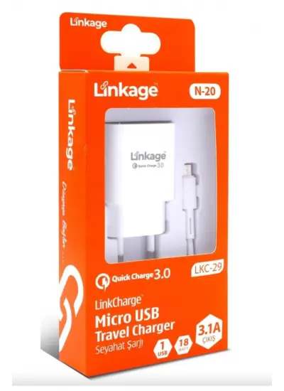 Linkage Lkc-29  Mikro Quick Charge 3.1A/18W 1xUsb 1Mt Şarj Cihazı