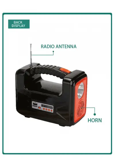 Dat Solar Kamp Lambası Acil Durum Işığı Şarjlı Bt/usb/sd/fm Dat At-9011b