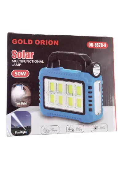 Gold Orion OR-8678-8 50W Solar Multifonksiyonel Çadır Lambası