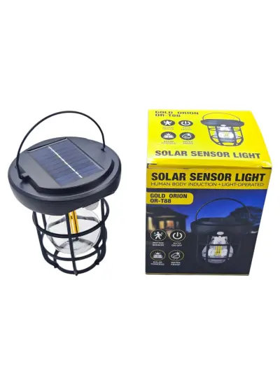 Or-t88 Gold Orion Solar Şarjlı Askılı Aplik - Hareket Sensörlü