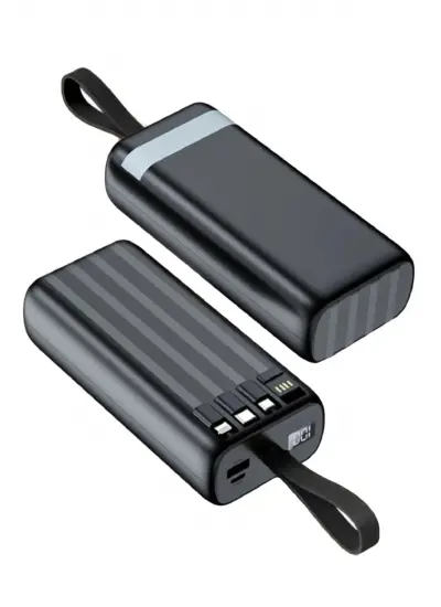 Acl 1xUsb Kamp IşıklıLcd Gösterge Dahili Mikro Type-C Lightning Powerbank Pw-86