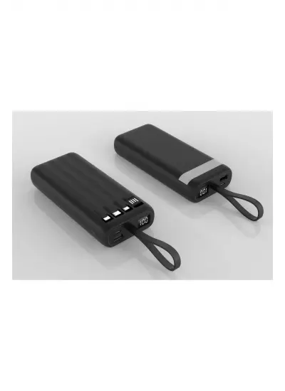 Acl 1xUsb Kamp IşıklıLcd Gösterge Dahili Mikro Type-C Lightning Powerbank Pw-86