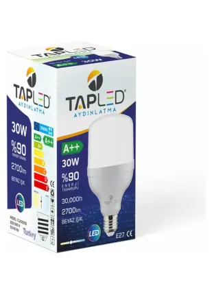 Tapled Aydınlatma A++30W %90 Enerji Tasarruf E27 LED Ampul