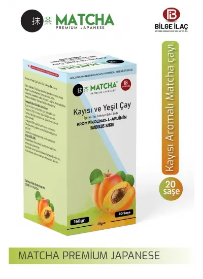 Matcha Premium Japanese Kayısı Aromalı Detox Burner Form Çayı