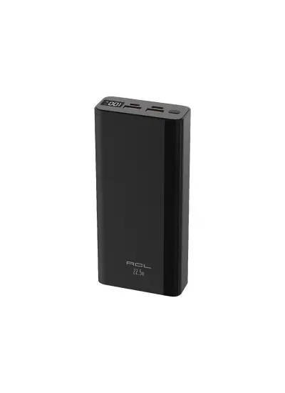 Acl Pw-76 10.000mAh 2XUsb 22.5W Lcd Gösterge Dahili Mikro Type-C Powerbank Güç Bankası