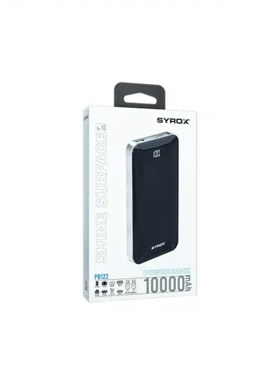 Syrox PB122 10000 MAH Led Ekranlı Taşınabilir Batarya Powerbank