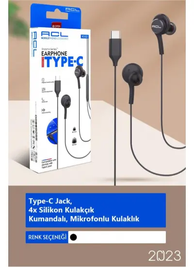 ACL Shasha Series™ S20+ Mikrofonlu Kumandalı Kulakiçi Kulaklık Type-C Jack K1-53