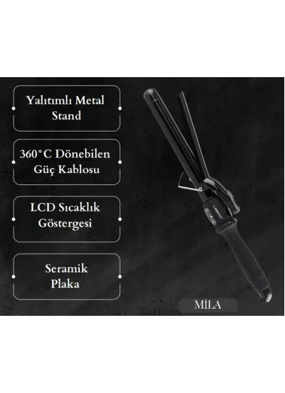 Lesima Mila Profesyonel Saç Maşası 450° Isı 9mm