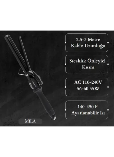 Lesima Mila Profesyonel Saç Maşası 450° Isı 9mm