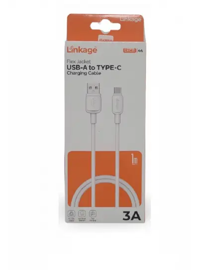 Linkage Lkcb-44 Şarj Kablo Usb-A to Type-C Kırılmaz Esnek Şarj Kablosu