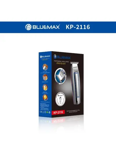 Bluemax Keskin Bıçaklı Ense Saç Sakal Kullanımına Uygun Profesyonel Tıraş Makinesi